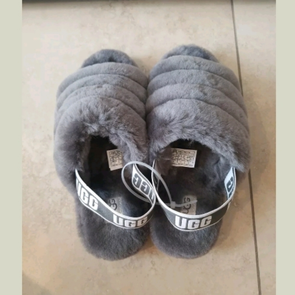 UGG Fluff Yeah Genuine Shearling Slide Slippers - Picture 5 of 8